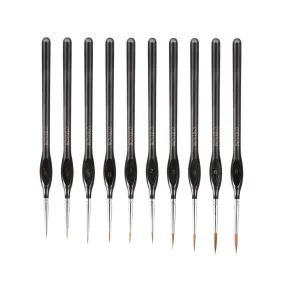 10 Pieces Detail Paint Brush Set | Durable Miniature Painting Brushes | Micro Paint Brushes for Warhammer 40k Miniature Figure BOVULO