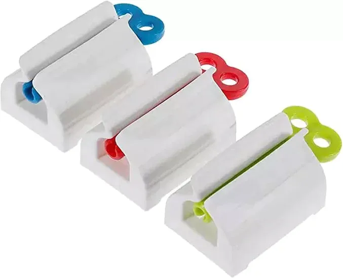 6x Toothpaste Squeezer Bathroom Tube Easy Stand Dispenser Rolling Holder Seat