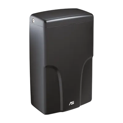 ASI® 0196-2-41 TURBO-Pro™ Hand Dryer - Black Steel Cover High-Speed Automatic HEPA Surface-Mounted ADA Compliant 208V-240V