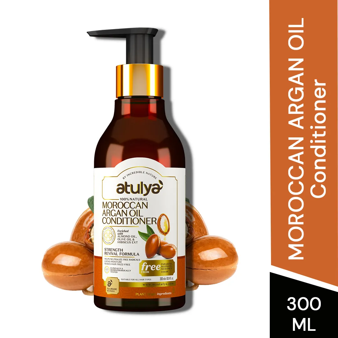 atulya Moroccan Argan Oil Hair Conditioner - 300ml (Add 2 Products in the Cart & Get 1 Free Product Use Code: B1G1)