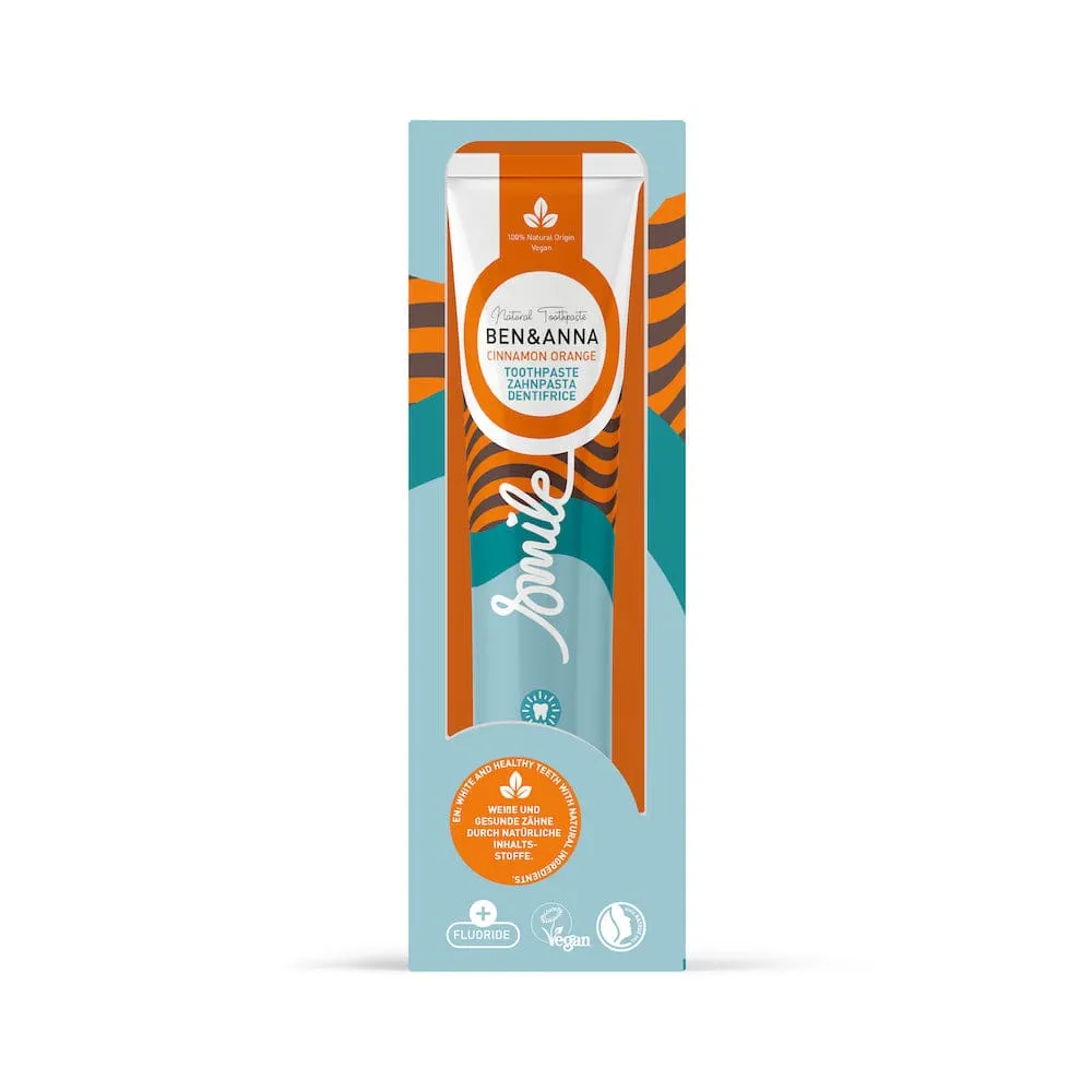 Ben & Anna Vegan Toothpaste Tube with Fluoride - Cinnamon Orange