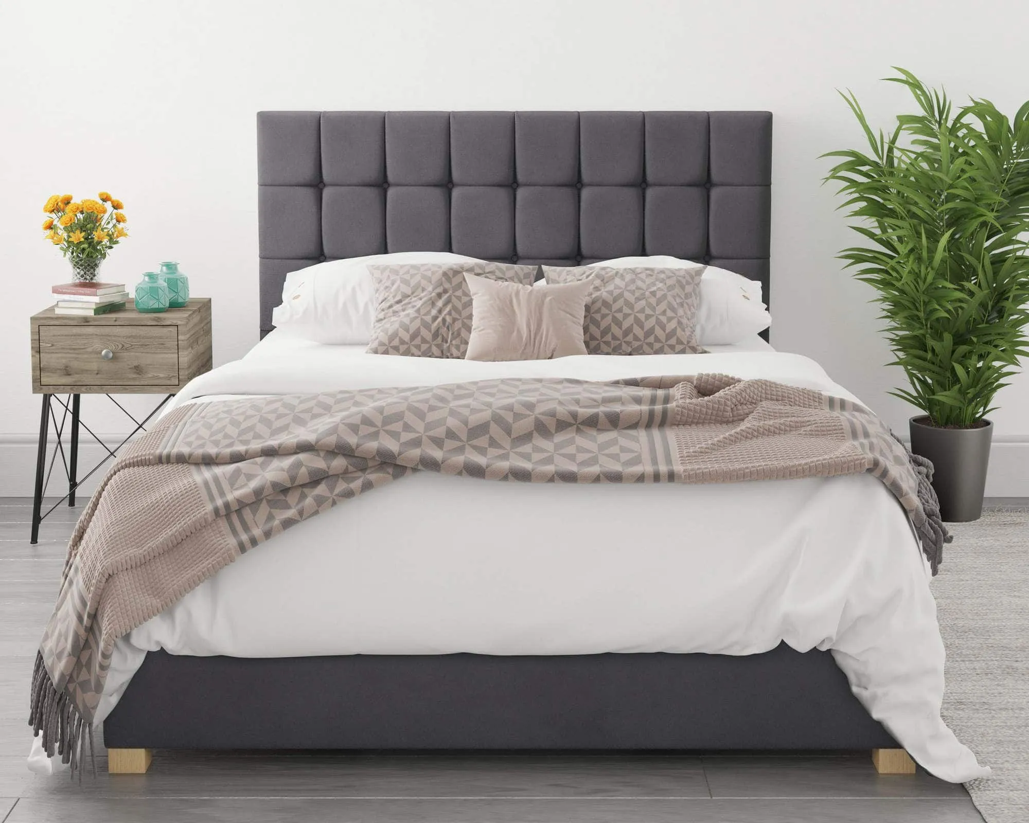 Better Cheshire Dark Grey Ottoman Bed