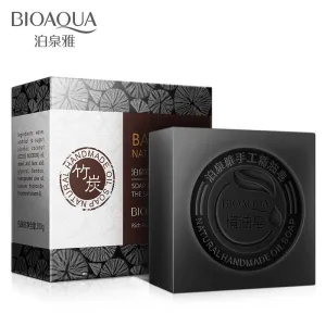 Bioaqua Bamboo Charcoal Handmade Soap Skin Soap Blackhead Face Wash Bath Skin Care 100g BQY8448