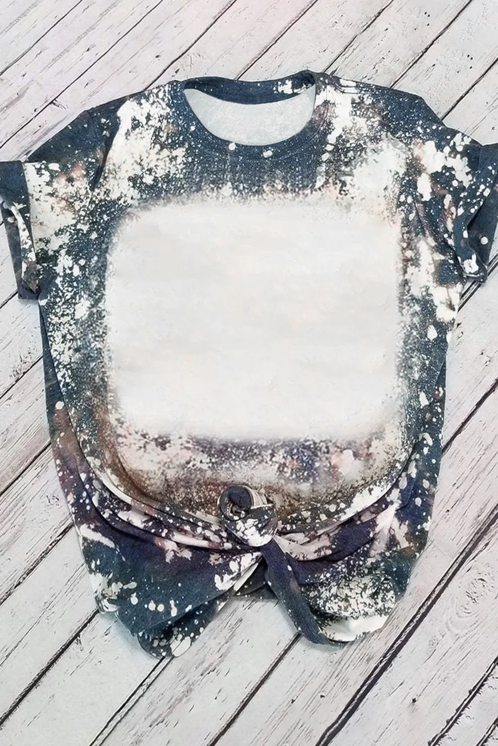 Bleached Multicolor Tie Dye Round Neck T-shirt