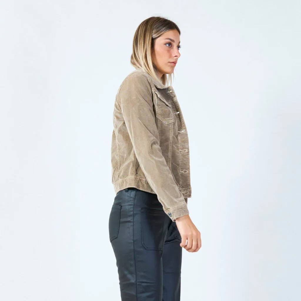 Cropped corduroy jacket wholesale