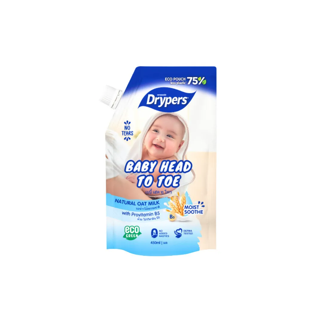 Drypers Baby Head to Toe 450ml Oat Milk