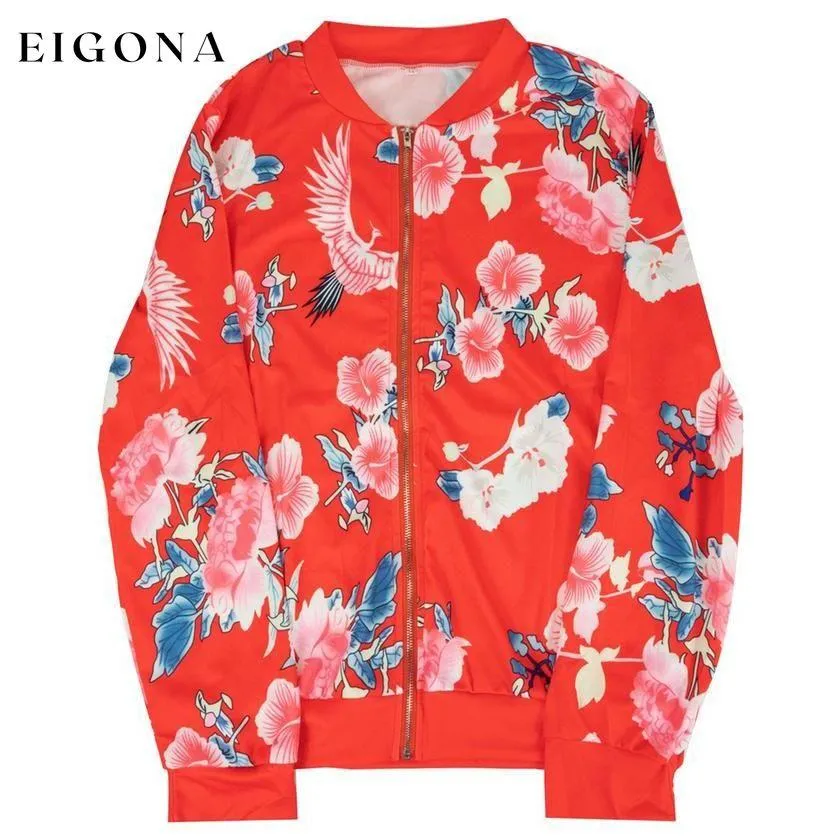 Floral-Patterned Lightweight Women's Jacket