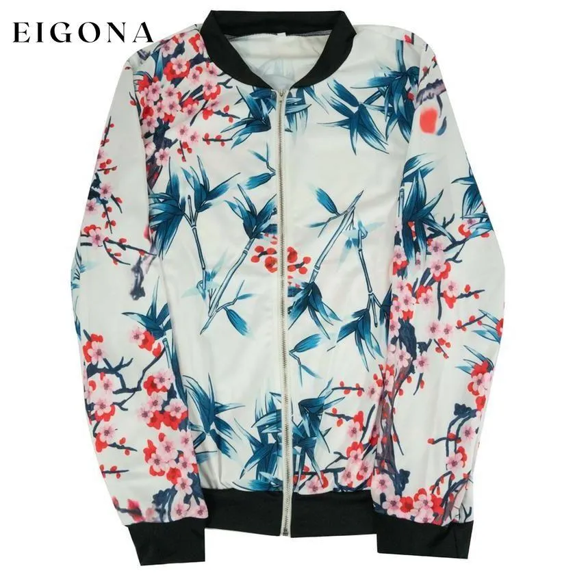 Floral-Patterned Lightweight Women's Jacket