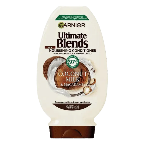 GARNIER ULTIMATE BLENDS COCONUT MILK & MACADAMIA CONDITIONER 400ML