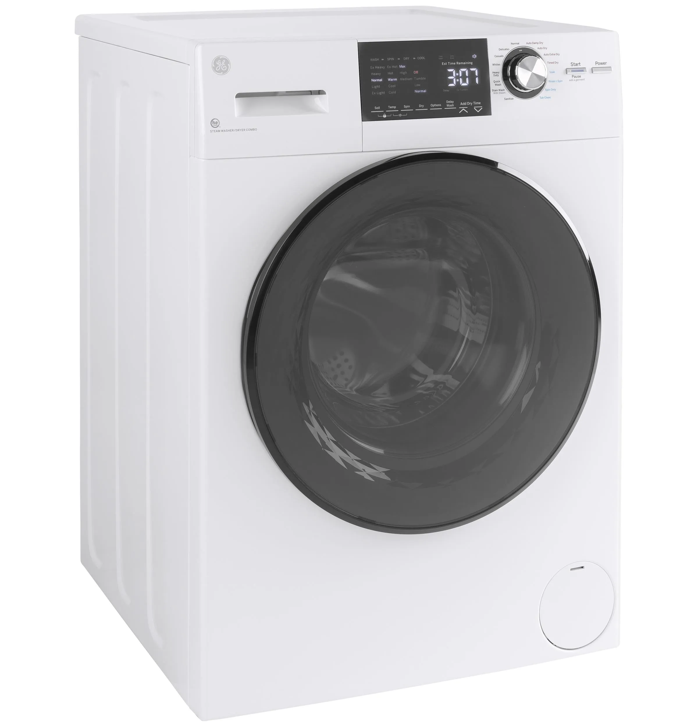 GFQ14ESSNWW GE® 24" 2.4 cu. ft.Capacity Front Load Washer/Condenser Dryer Combo