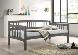 Grey Solid Wood Day Twin Bed- Trundle Optional- Model #7912