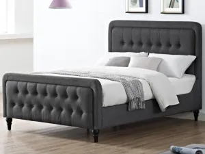 Heartlands Furniture Tahiti Grey Fabric Bed Frame