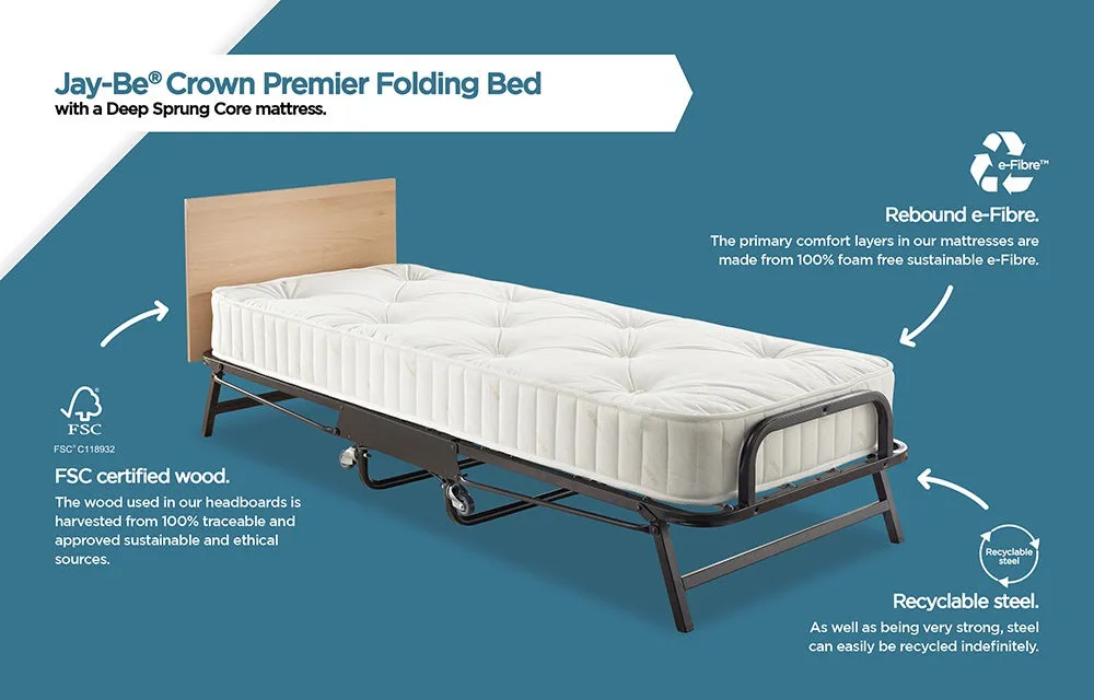 Jay-Be Crown Premier Folding Bed with Deep Sprung Mattress