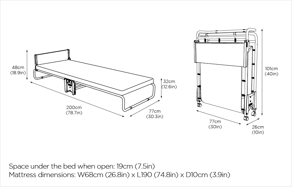 Jay-Be Revolution Folding Bed with Micro e-Pocket Sprung Mattress