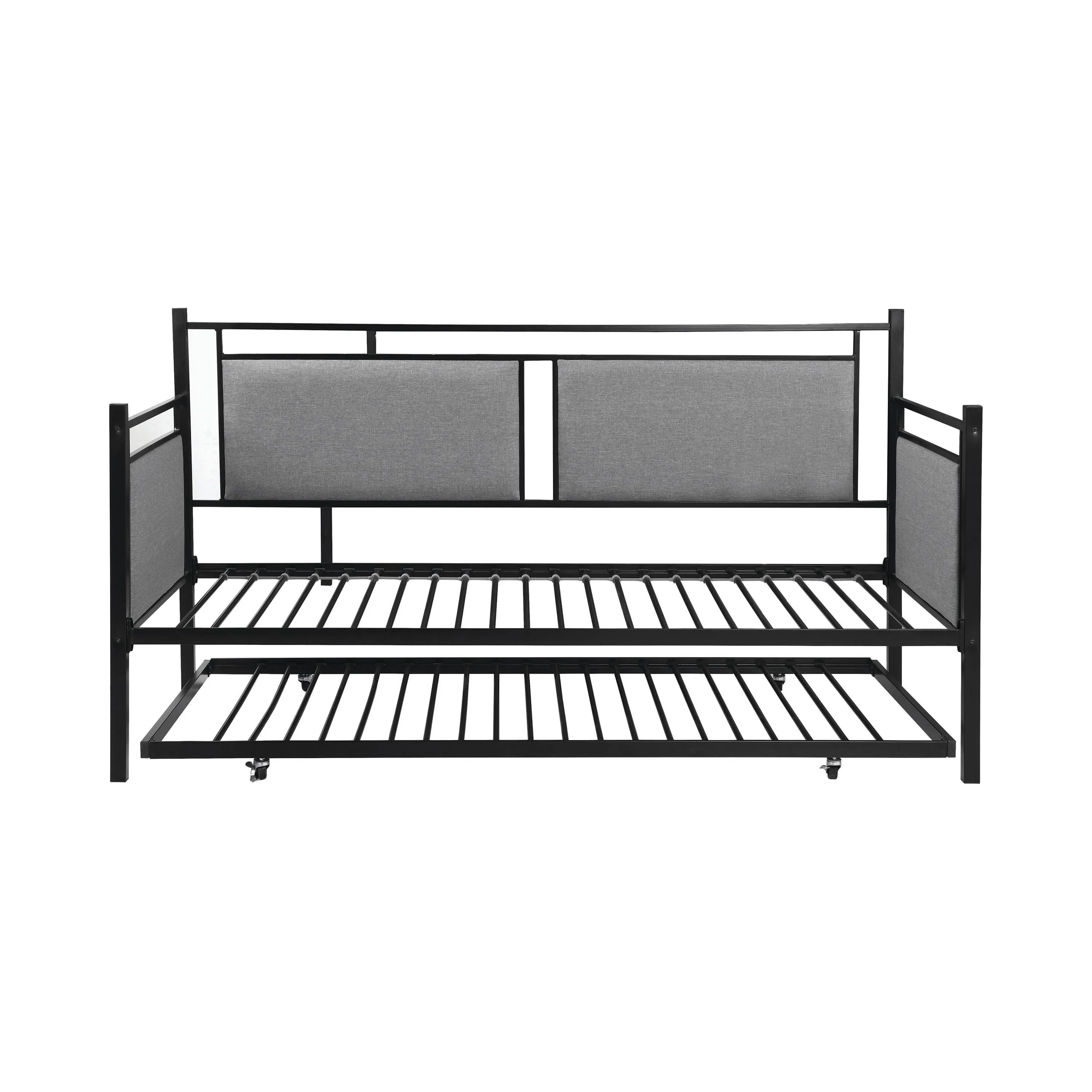 Joelle Upholstered Daybed Grey And Black With Trundle - 300940