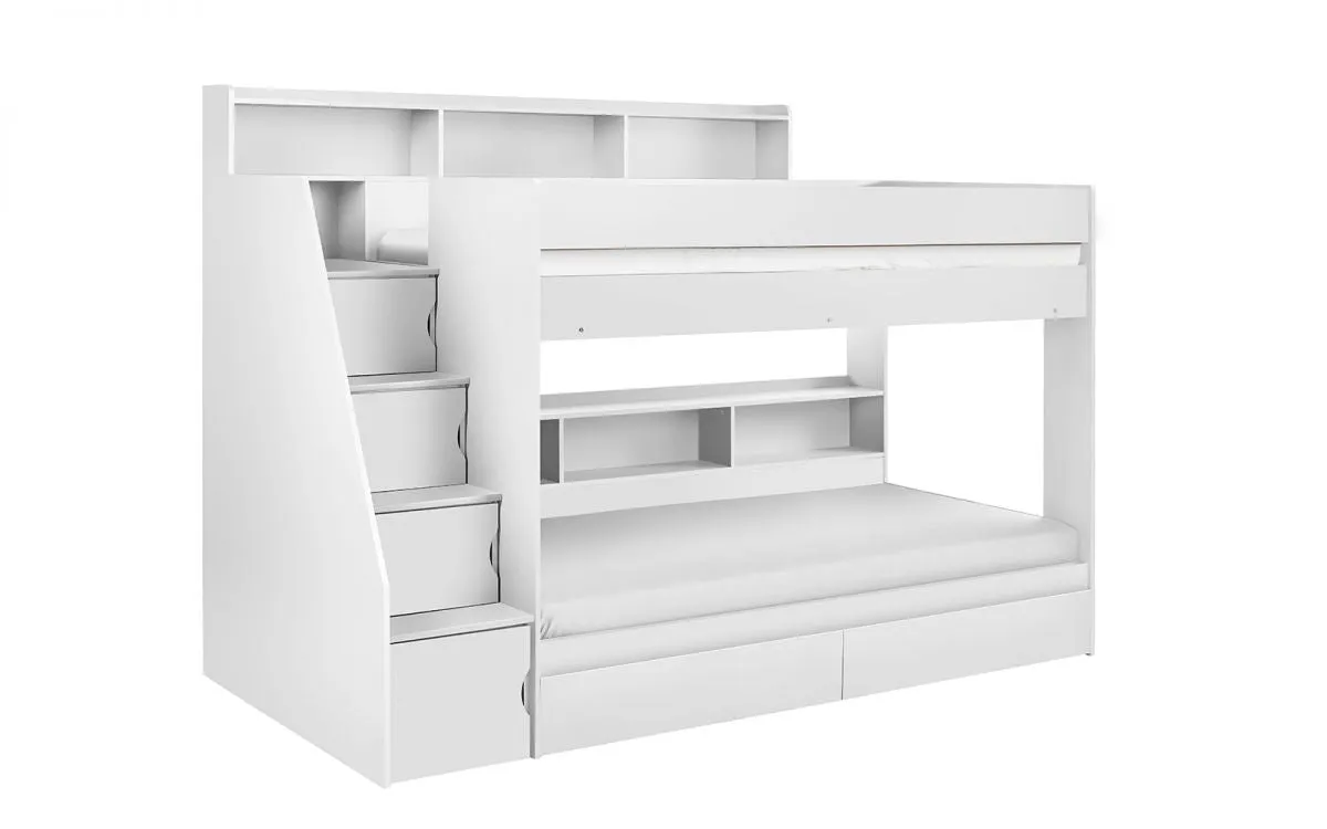 Julian Bowen Camelot Staircase Bunk - White