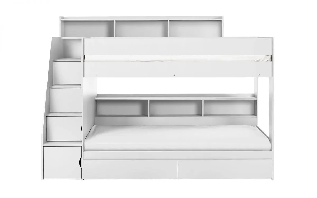 Julian Bowen Camelot Staircase Bunk - White