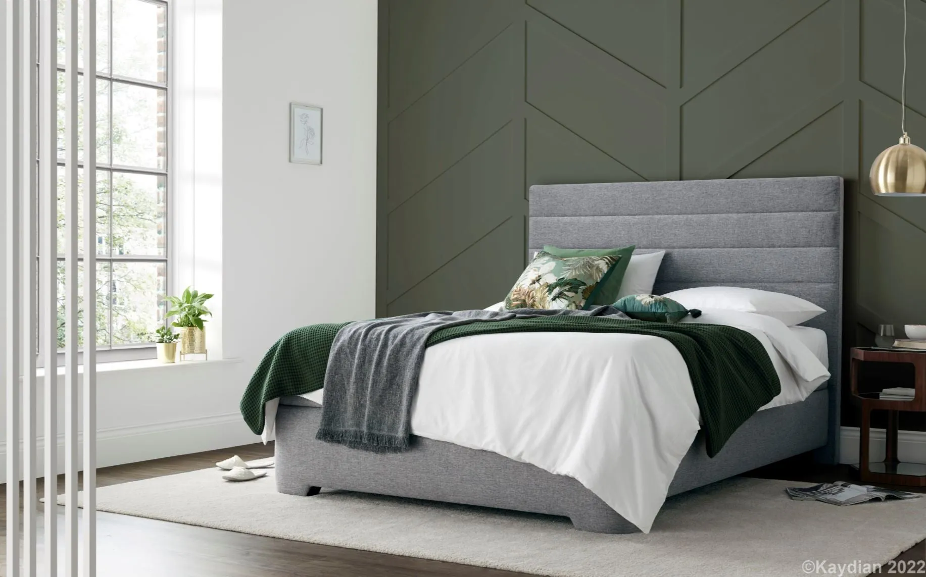 Kaydian Appleby Marbella Grey Ottoman Bed Frame