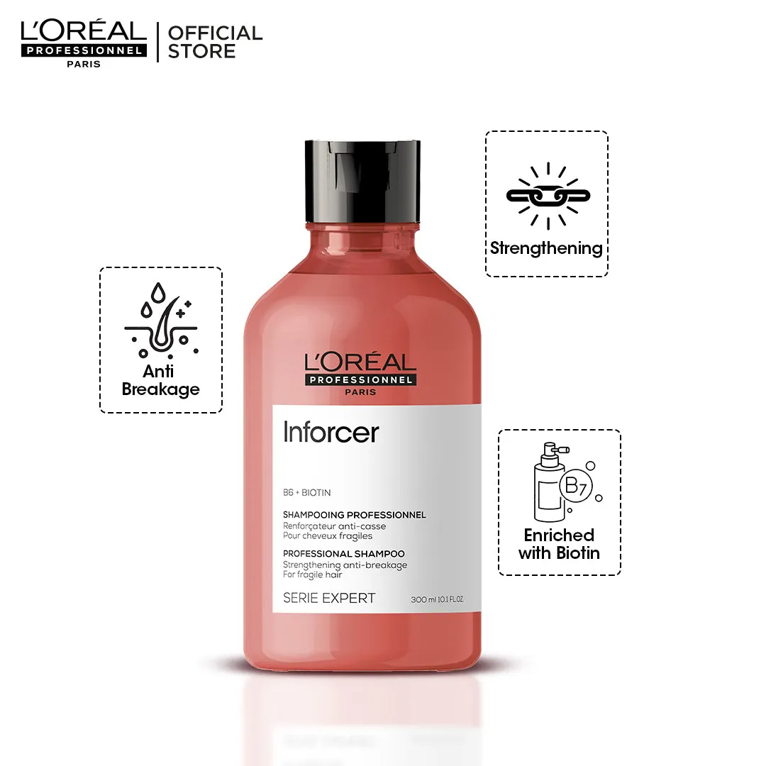 Loreal Professionnel Serie Expert Inforcer Shampoo - 300ml - For Long Fragile, Breaking Hair