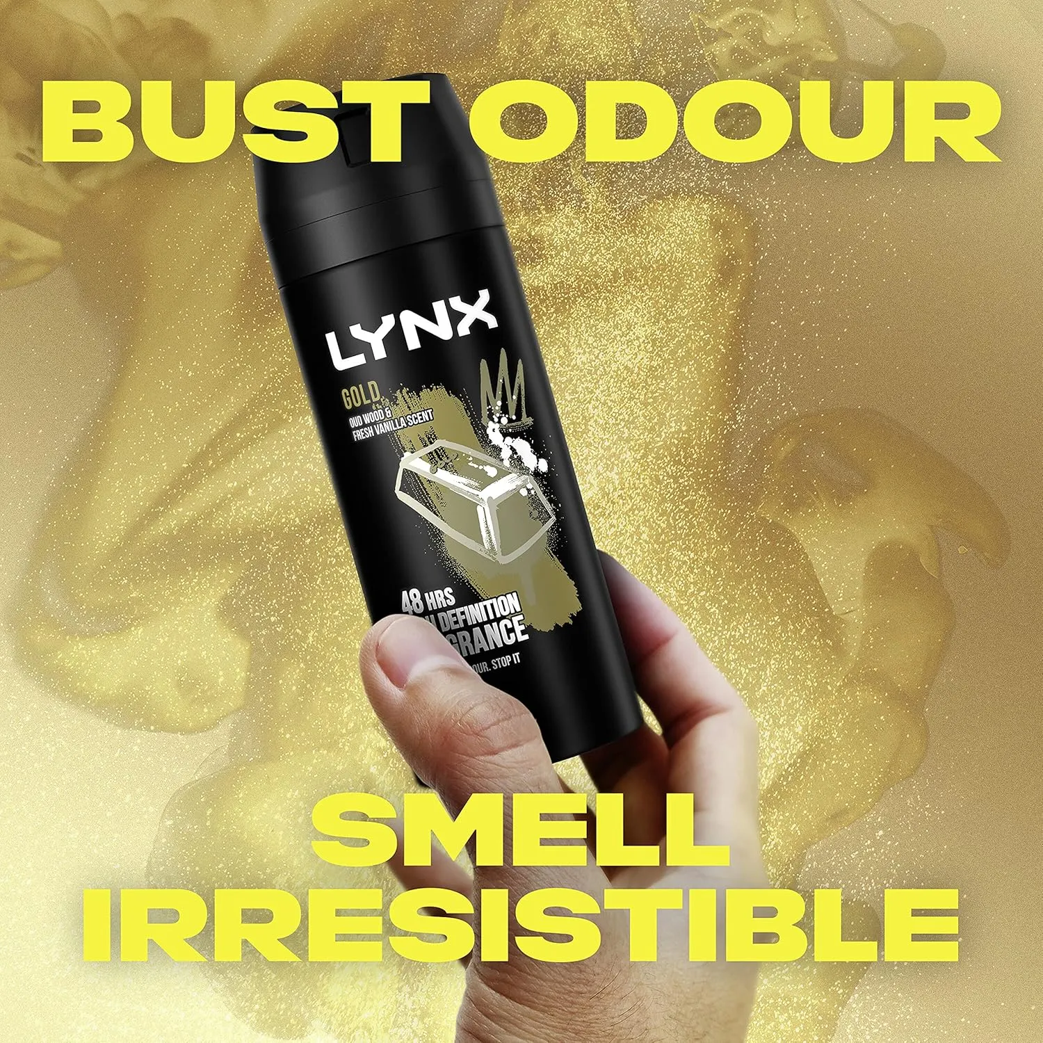 Lynx Gold Oud Wood And Dark Vanilla Deodorant Bodyspray 150ml