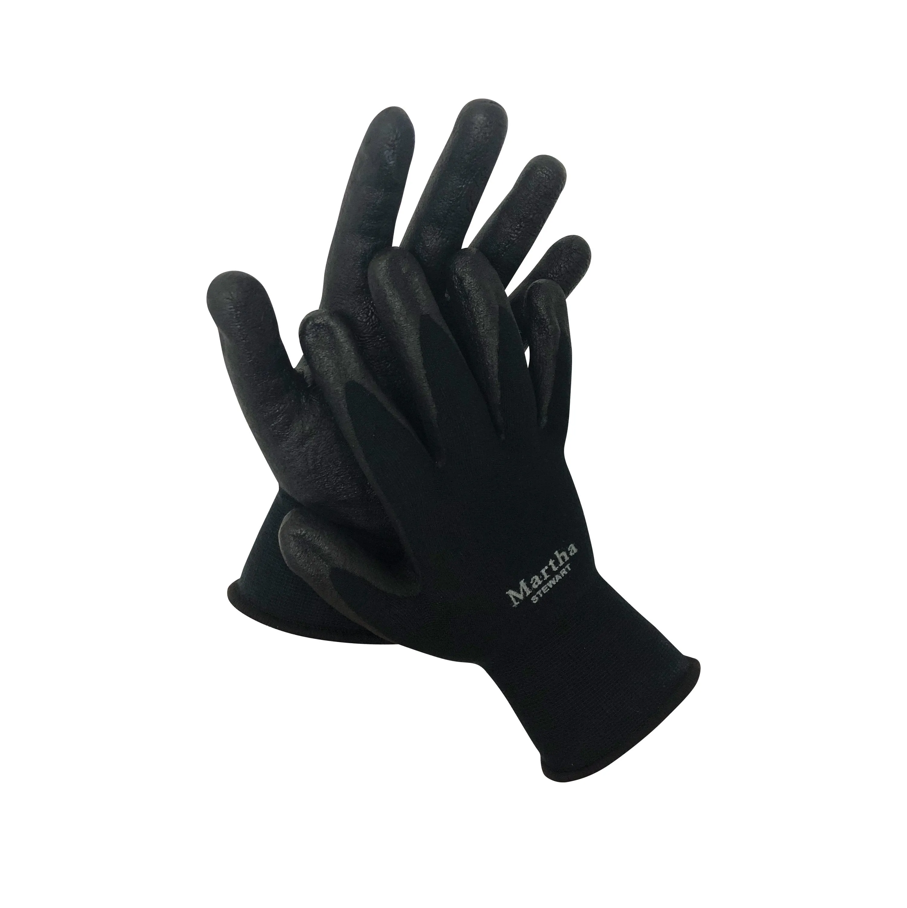 Martha Stewart MTS-GLVNP-BK-L Garden Gloves Three Pair Pack (Large, Black)