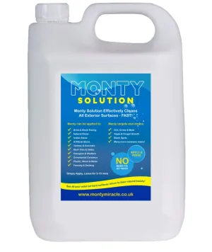 Monty Miracle Fast Patio Cleaner - 5L Outdoor Surface Cleaner for Patio, Decking, Fencing   More