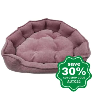 One for Pets - Adela Snuggle Bed - Blushing - 25" x 21" x 6"(L)