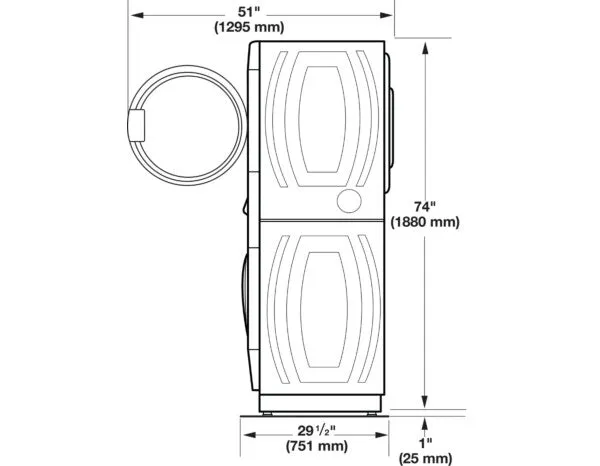 (Pre-Order December) Maytag MLE22PRTGW 10.5kg Ready Stacked Washer and Dryer