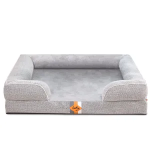 Premium Orthopedic Dog Sofa Bed | Burlap Design