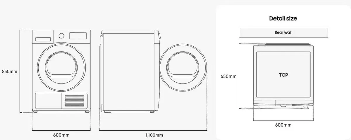 Samsung DV90CGC0A0AB 9Kg Heat Pump Tumble Dryer OptimalDry™ Wifi Connected  - Black