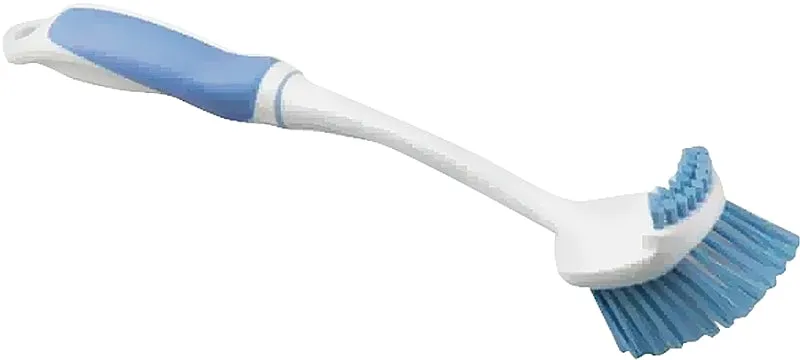 Simple Spaces YB33273L Dishwash Brush, 1-1/8 in L Trim, 2-1/4 in W Brush, PP/PVC Bristle, 12 in L, PP/TPE Handle :EA: QUANTITY: 1