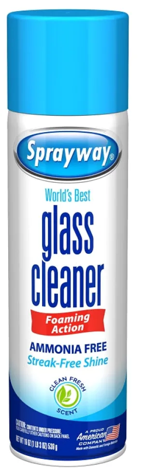 Sprayway SW050RETAIL Glass Cleaner, 19 oz Can, Liquid, Floral, White :EA: QUANTITY: 1