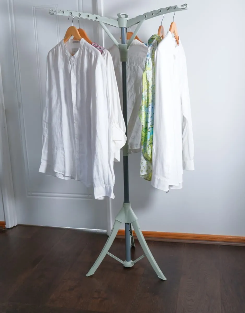 Tripod Clothes Airer Collapsible Sage Green