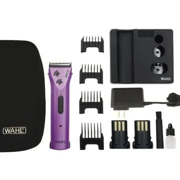 Wahl Arco Clipper with 5-in-1 Blade, Purple w/ Paw Prints